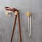 Wooden Wall Hooks Geometric Coat Hanger Punch Free 2