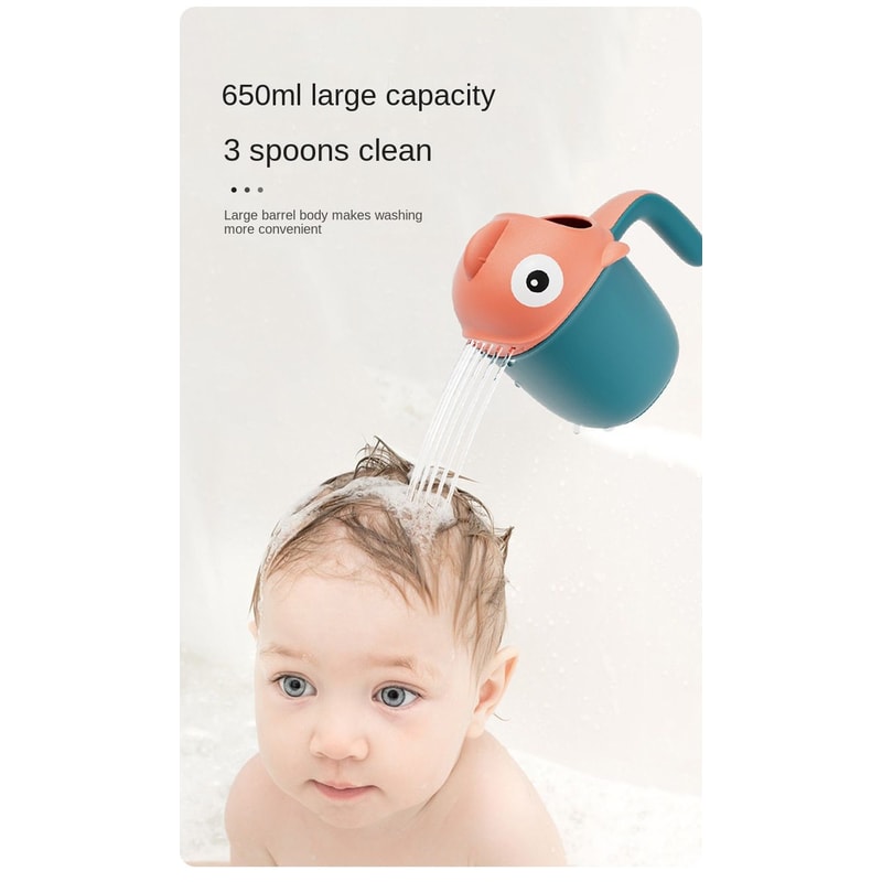 Baby Bath Rinse Cup Cute Shark Shower Water Scoop 7