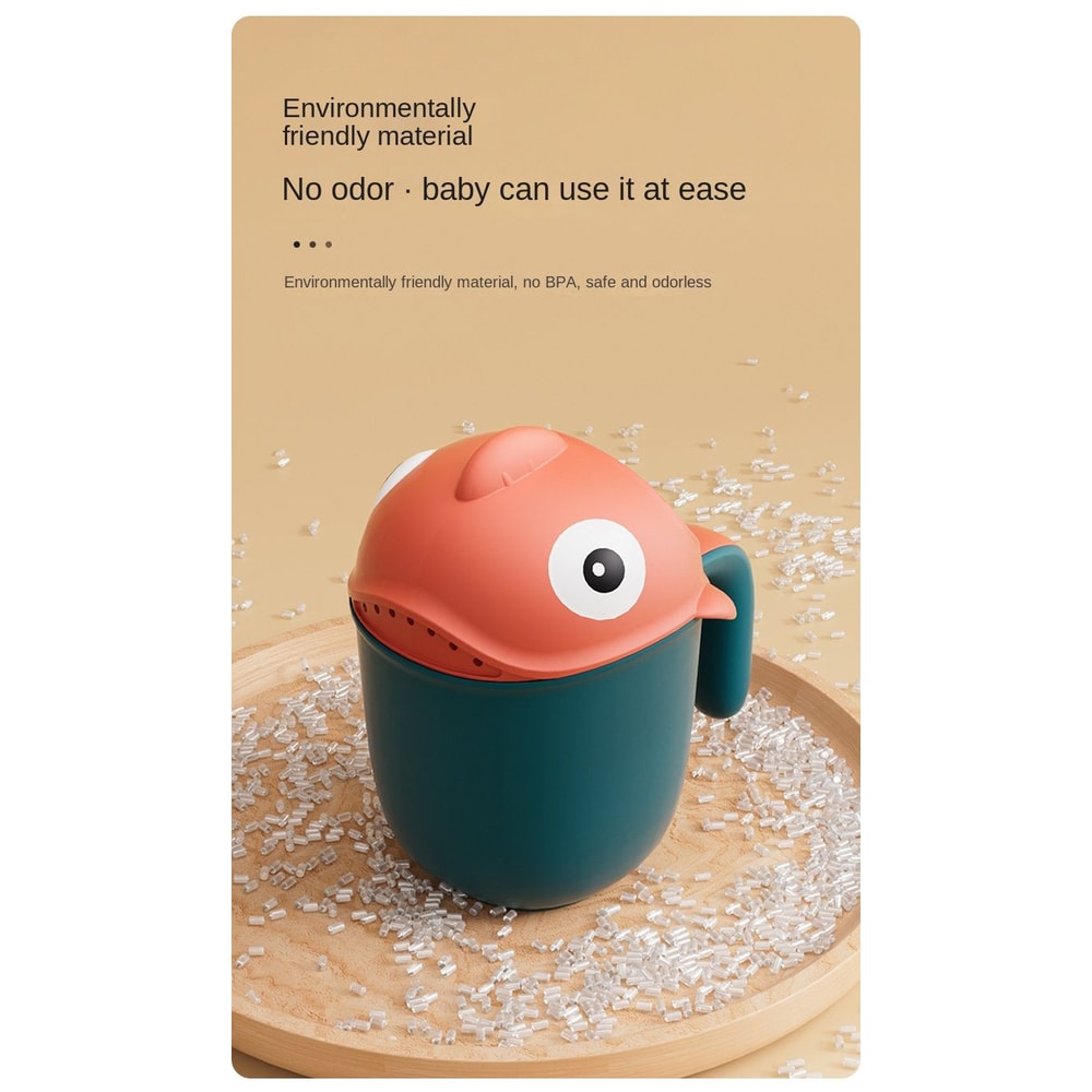 Baby Bath Rinse Cup Cute Shark Shower Water Scoop 9