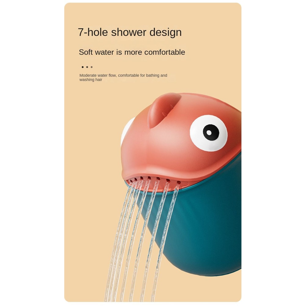 Baby Bath Rinse Cup Cute Shark Shower Water Scoop 11