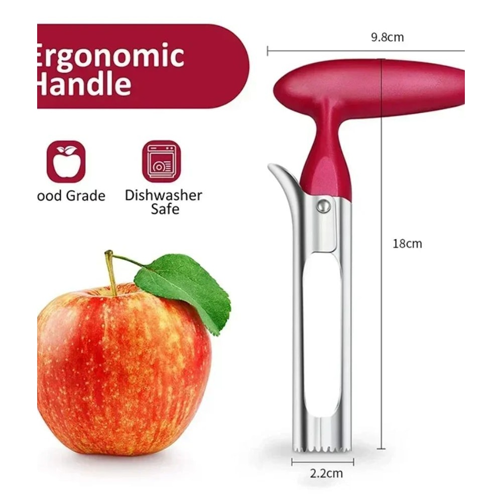 Stainless Steel Apple Corer Tool Fruit Seed Remover 2