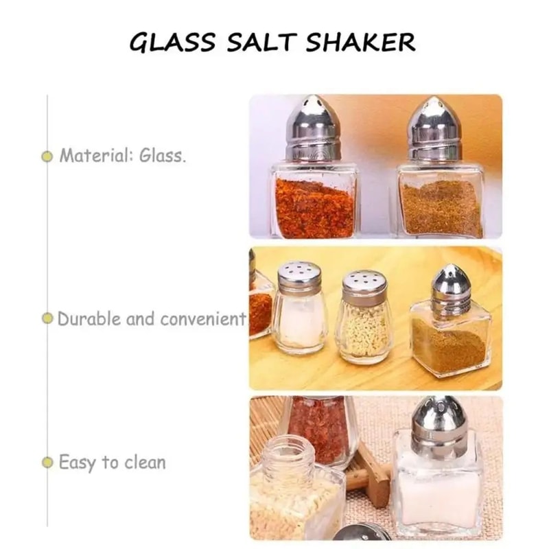 Mini Glass Spice Jar 10 Or 15ml Salt And Pepper Shaker 2