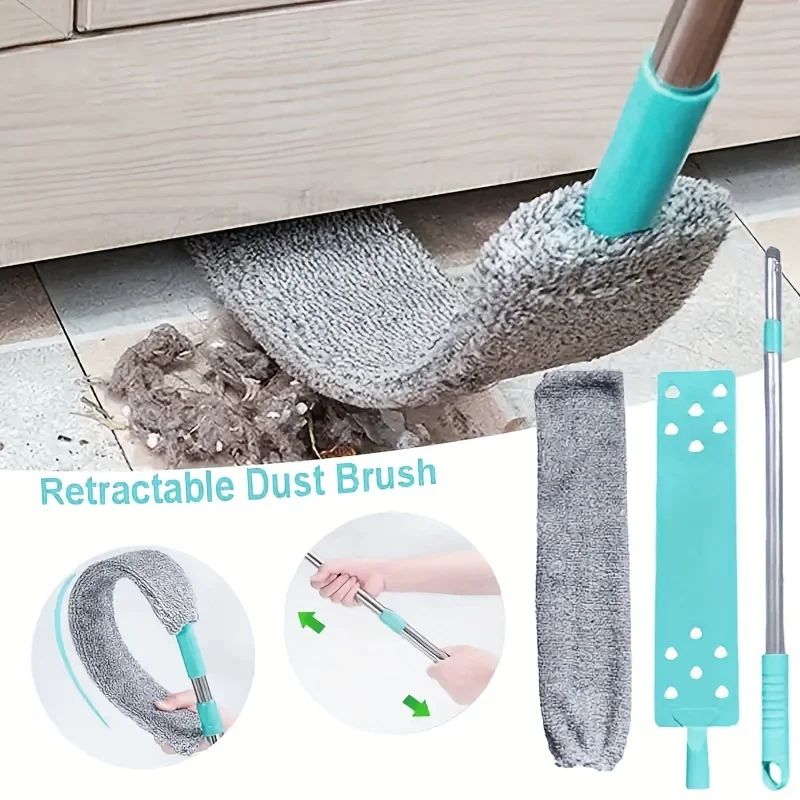 Telescopic Microfiber Duster Long Handle Gap Cleaning Brush 4