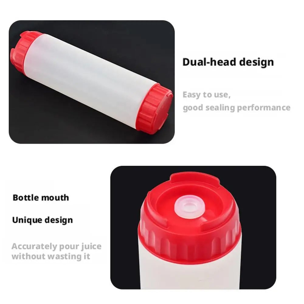 Dual Head Squeeze Sauce Bottle Leakproof Hanging Dispenser 10