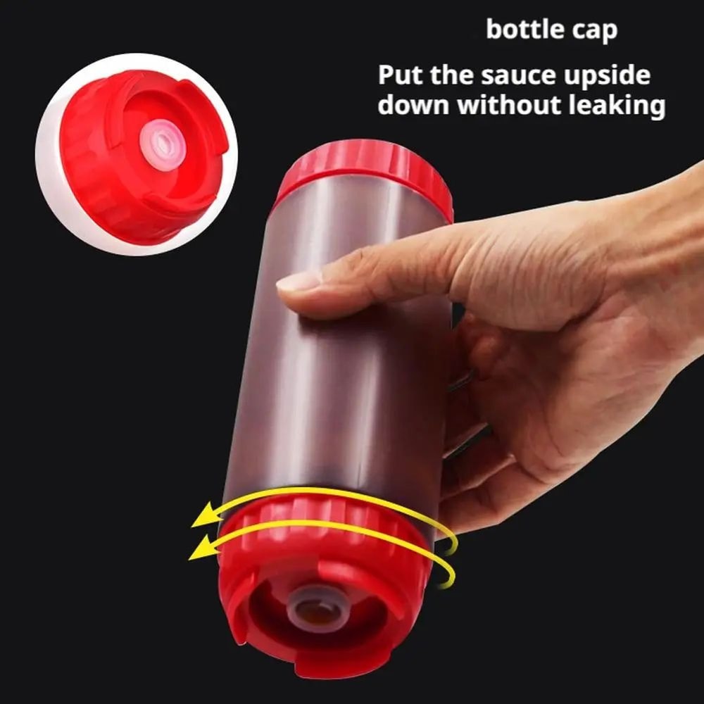 Dual Head Squeeze Sauce Bottle Leakproof Hanging Dispenser 11