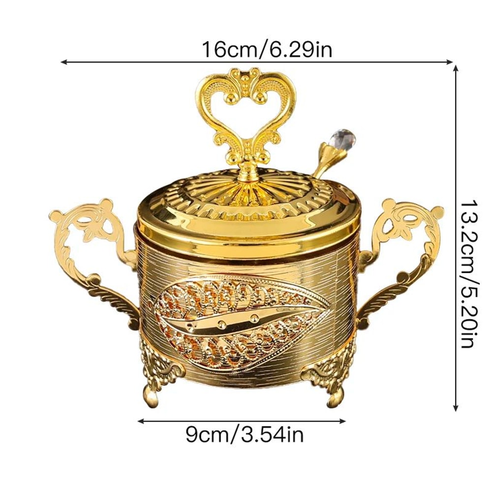 Glass Condiment Jar With Metal Lid Spice Salt Storage Bottle 9