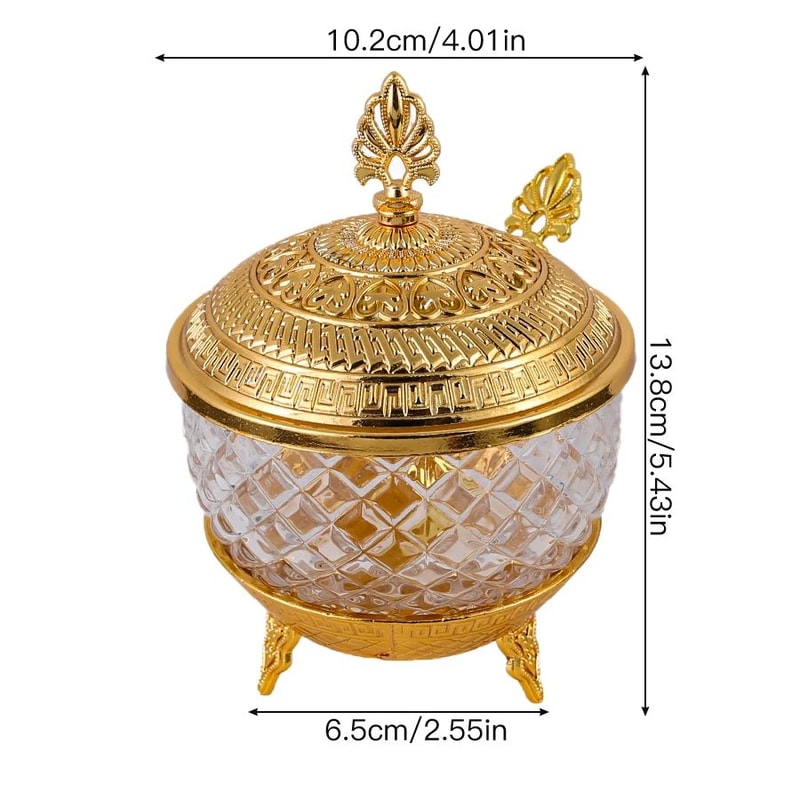 Glass Condiment Jar With Metal Lid Spice Salt Storage Bottle 10