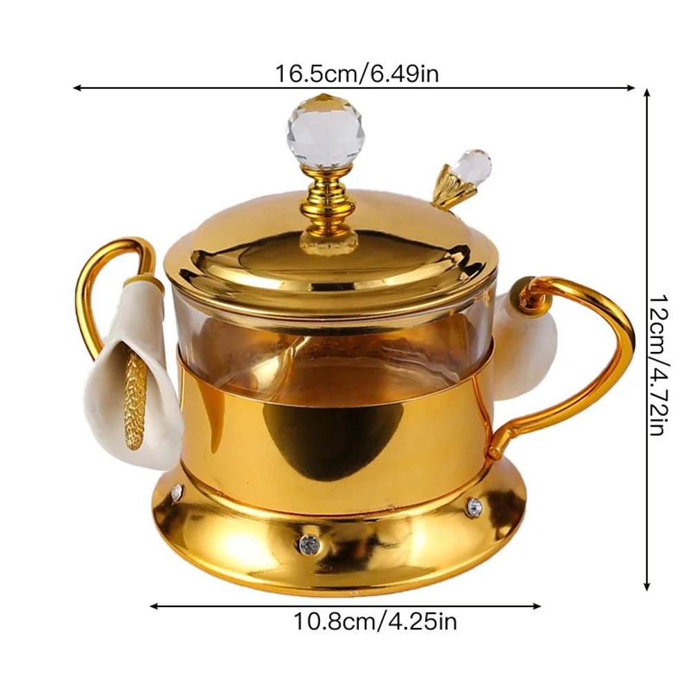 Glass Condiment Jar With Metal Lid Spice Salt Storage Bottle 11