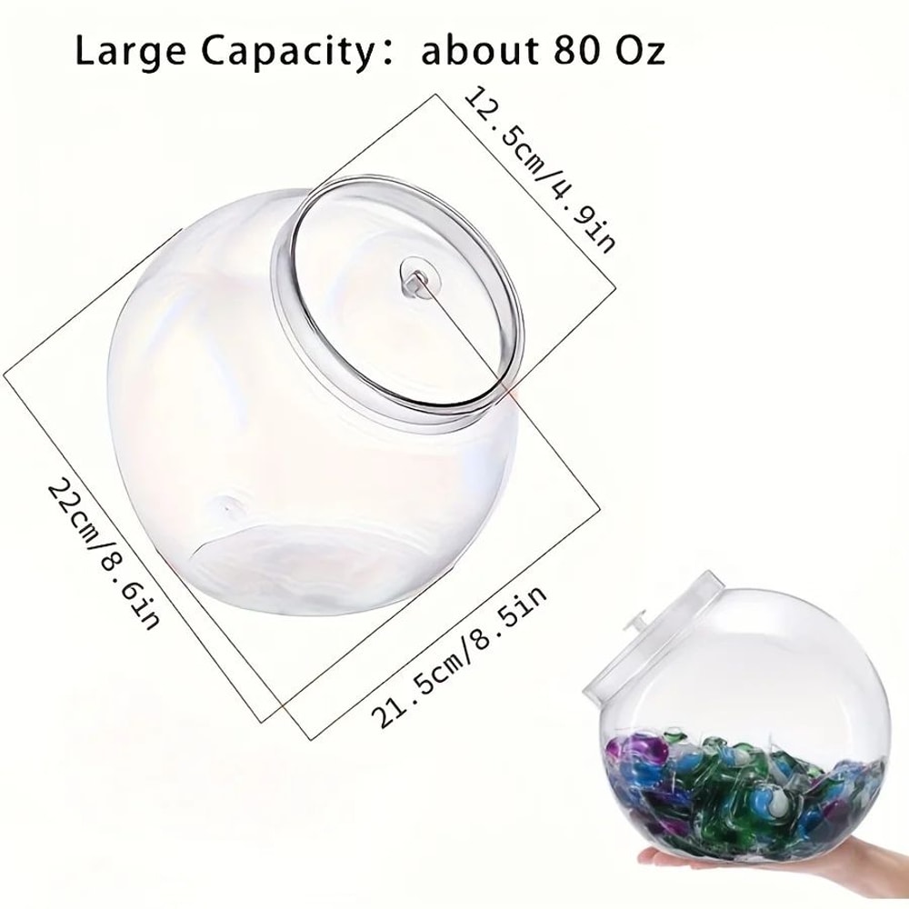 Laundry Pods Storage Container With Lid Wide Mouth Organizer 5