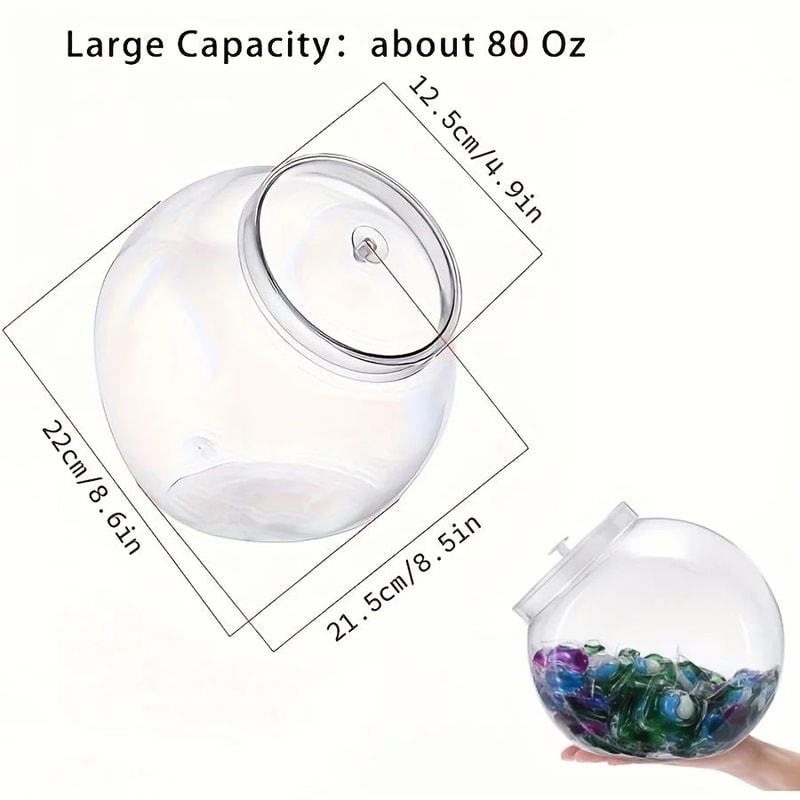 Laundry Pods Storage Container With Lid Wide Mouth Organizer 5