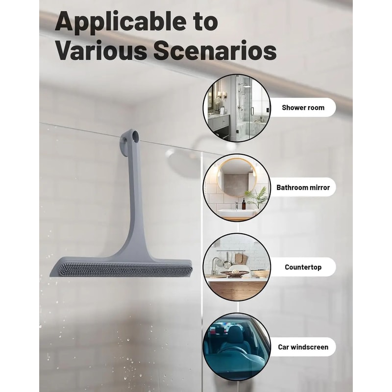 Silicone Shower Squeegee With T Shape Handle 7