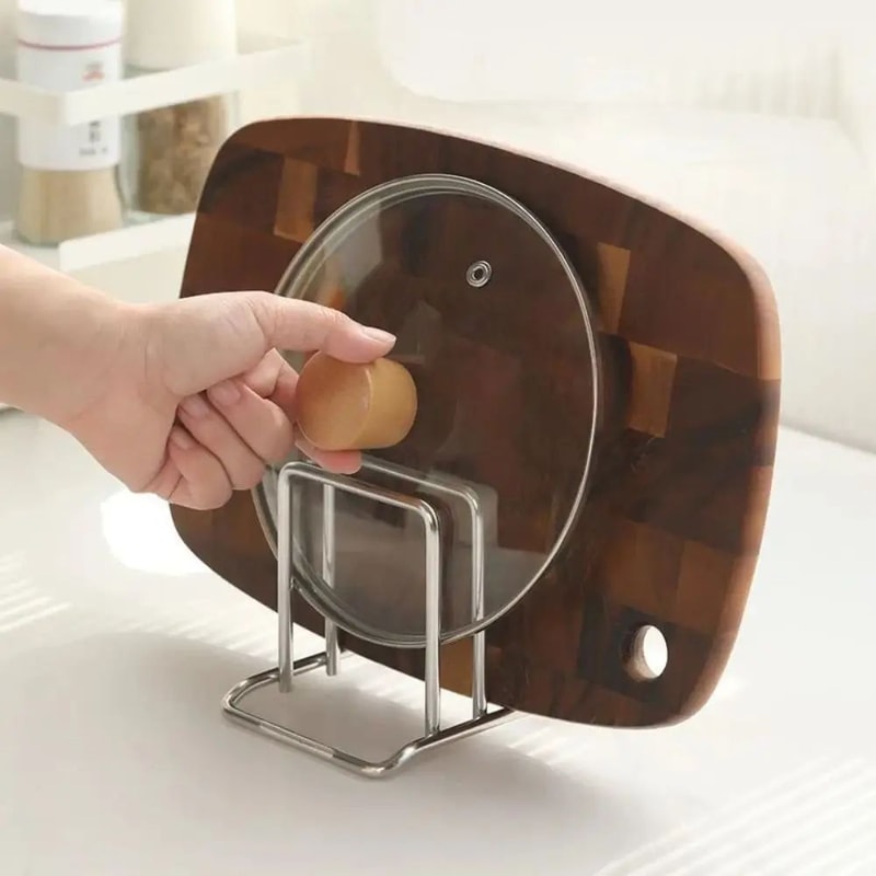 Stainless Steel Cutting Board Holder Space Saving Organizer 8