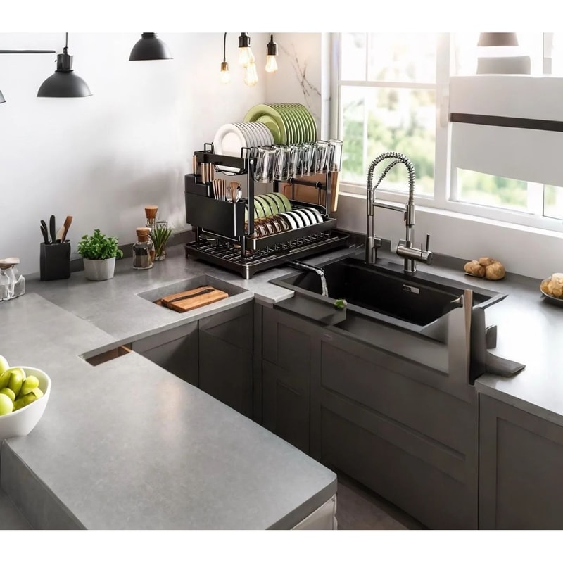 Heavy Duty Sink Base With Drain Board And Storage Rack 3