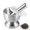 Stainless Steel Mortar And Pestle Spice Grinder Set 0