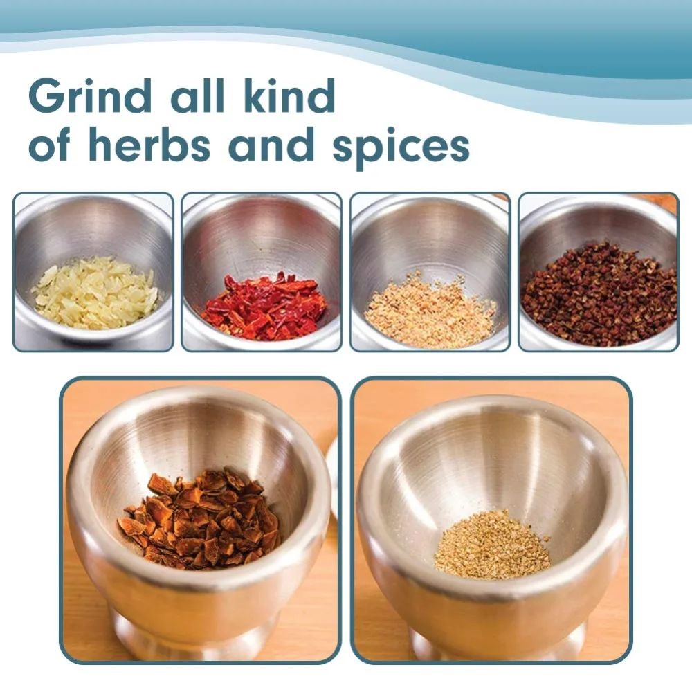 Stainless Steel Mortar And Pestle Spice Grinder Set 1