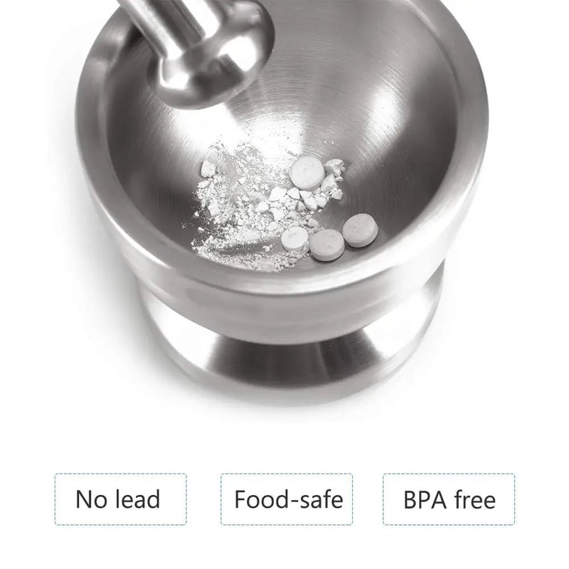 Stainless Steel Mortar And Pestle Spice Grinder Set 3