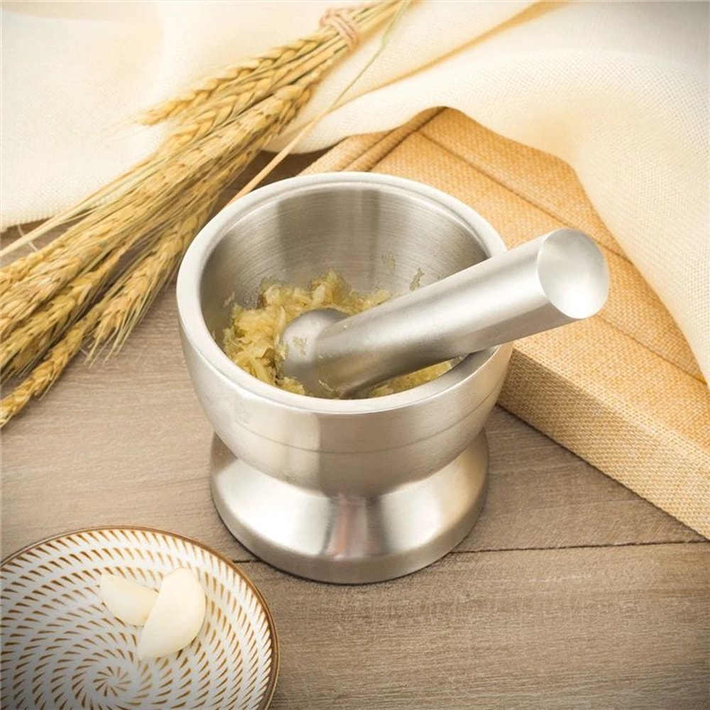 Stainless Steel Mortar And Pestle Spice Grinder Set 11