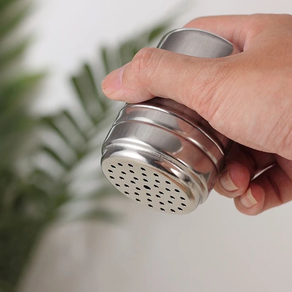 Stainless Steel Seasoning Jar With Rotating Cover 5