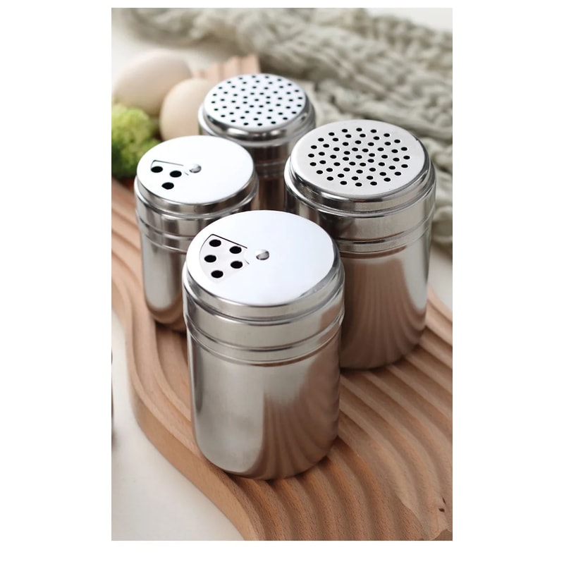 Stainless Steel Seasoning Jar With Rotating Cover 8