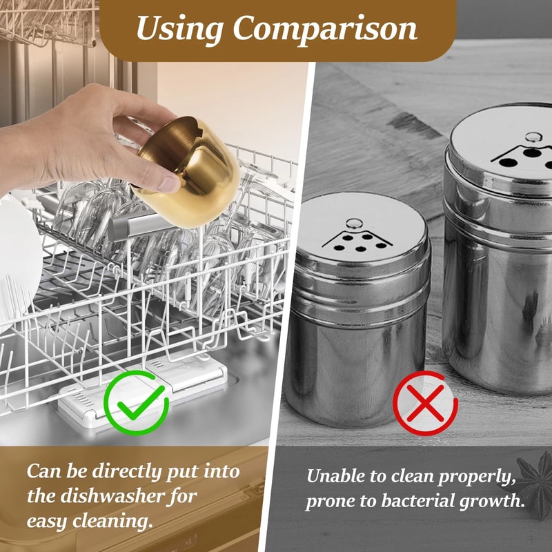 Stainless Steel Sugar Jar With Glass Lid And Spoon 6