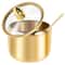Stainless Steel Sugar Jar With Glass Lid And Spoon 7