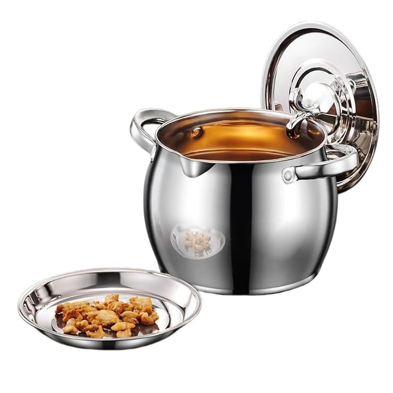 Stainless Steel Grease Container With Strainer Lid 6