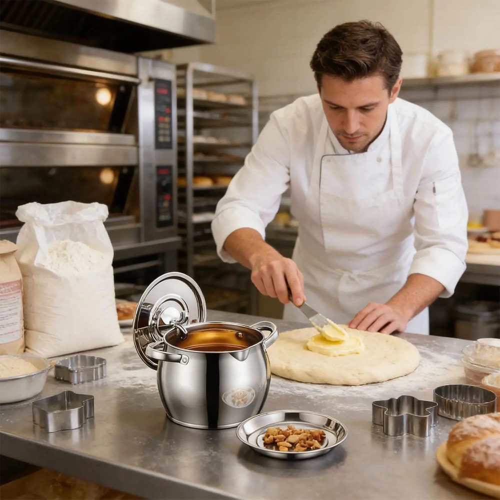 Stainless Steel Grease Container With Strainer Lid 8