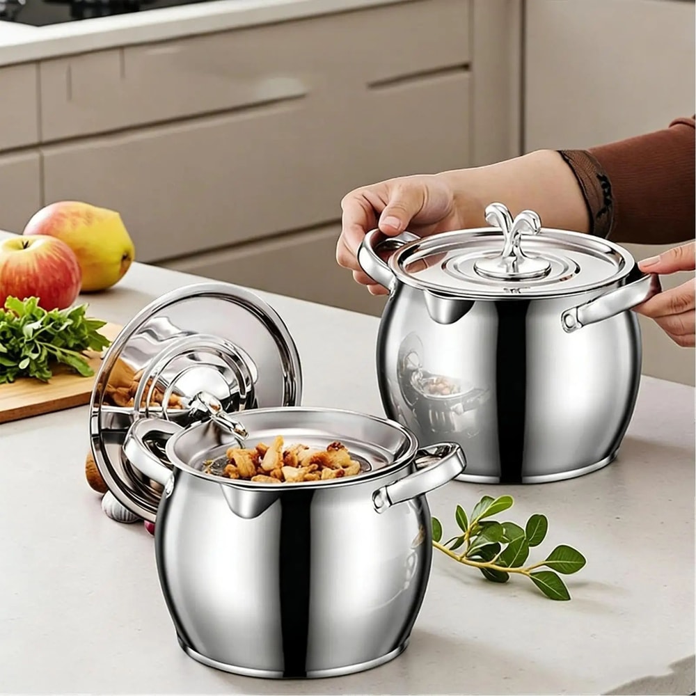 Stainless Steel Grease Container With Strainer Lid 10