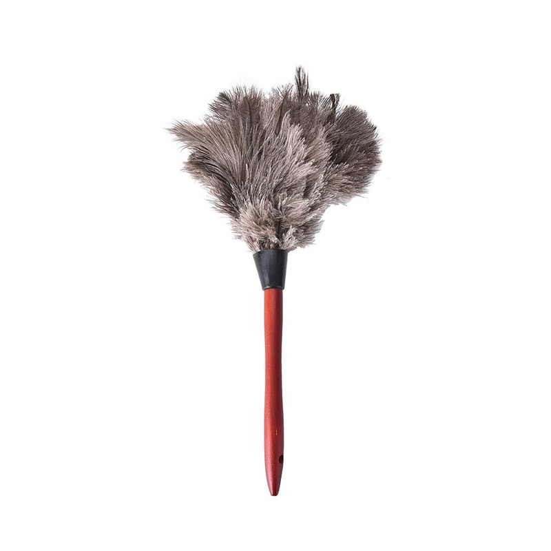 Ostrich Feather Duster With Wooden Handle 55cm 0