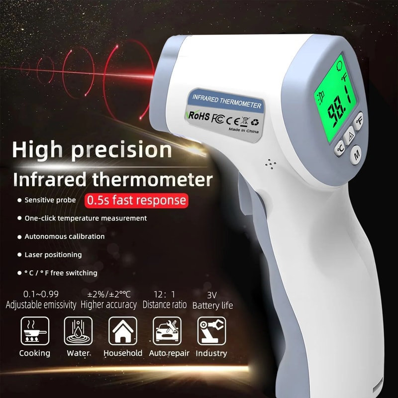 Non Contact Infrared Thermometer Laser Temperature Meter 4