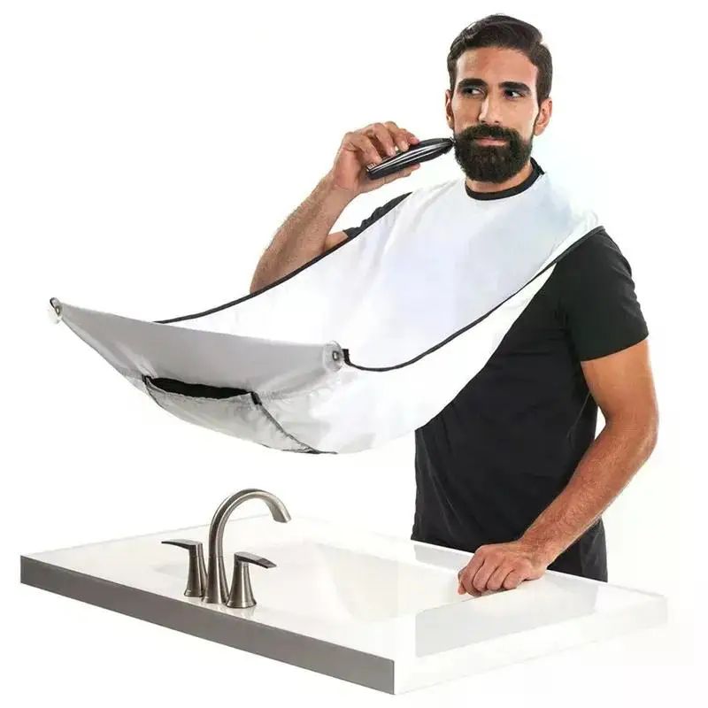 Beard Shaving Apron Cape With Suction Cups 8
