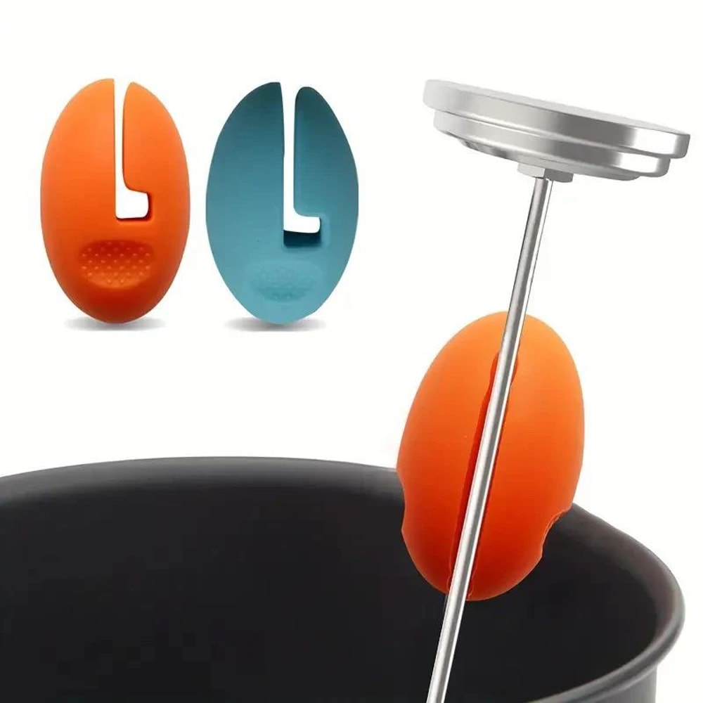Silicone Thermometer Probe Clip For Pot Cooking 1
