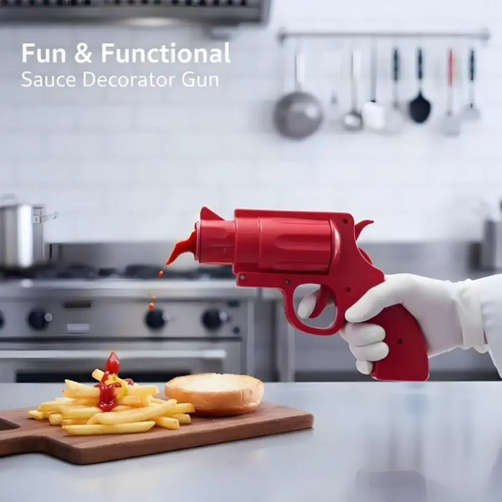 Creative Gun Style Sauce Bottle Condiment Dispenser 1