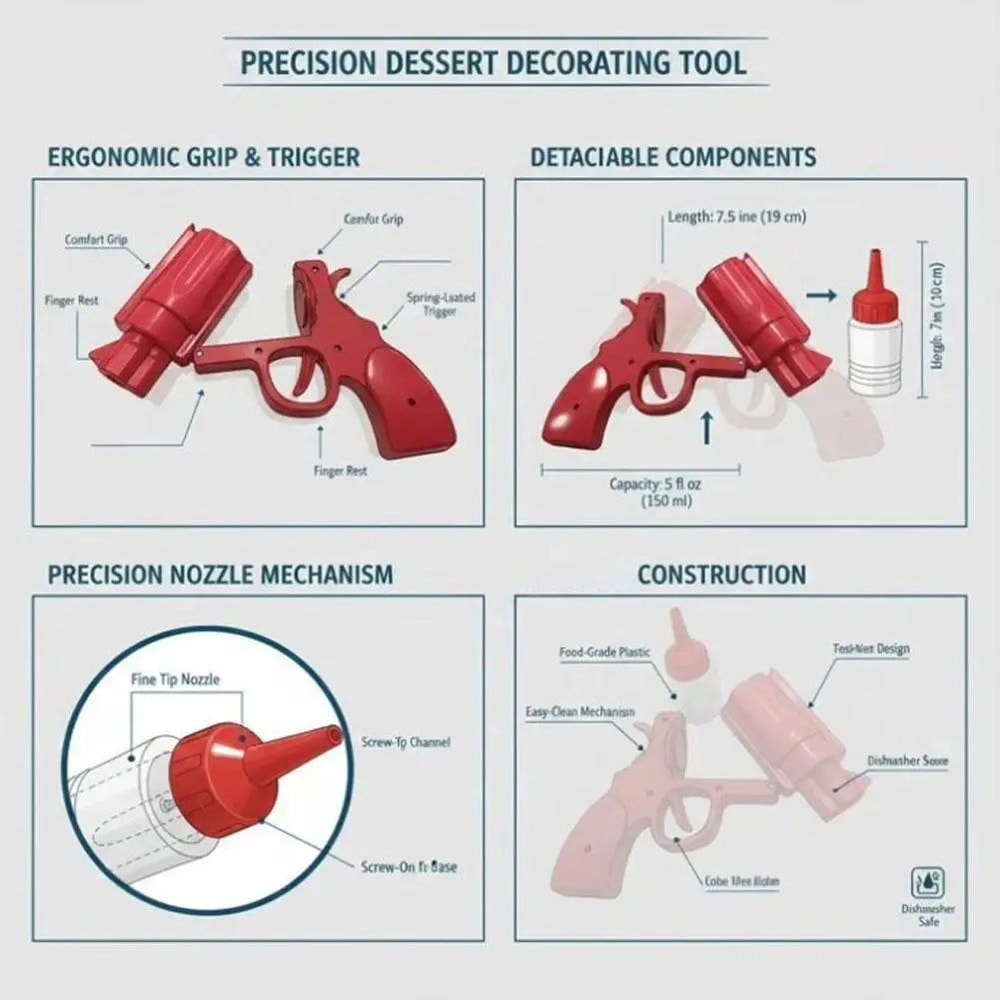 Creative Gun Style Sauce Bottle Condiment Dispenser 4