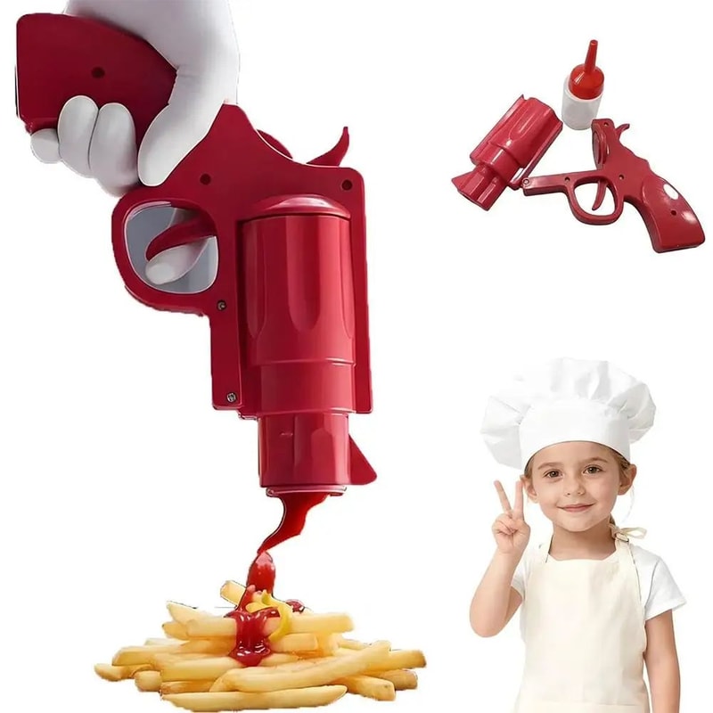 Creative Gun Style Sauce Bottle Condiment Dispenser 5