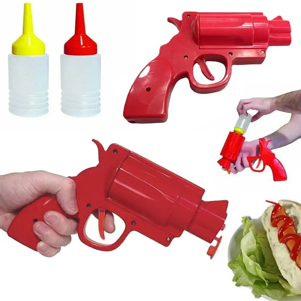 Creative Gun Style Sauce Bottle Condiment Dispenser 6