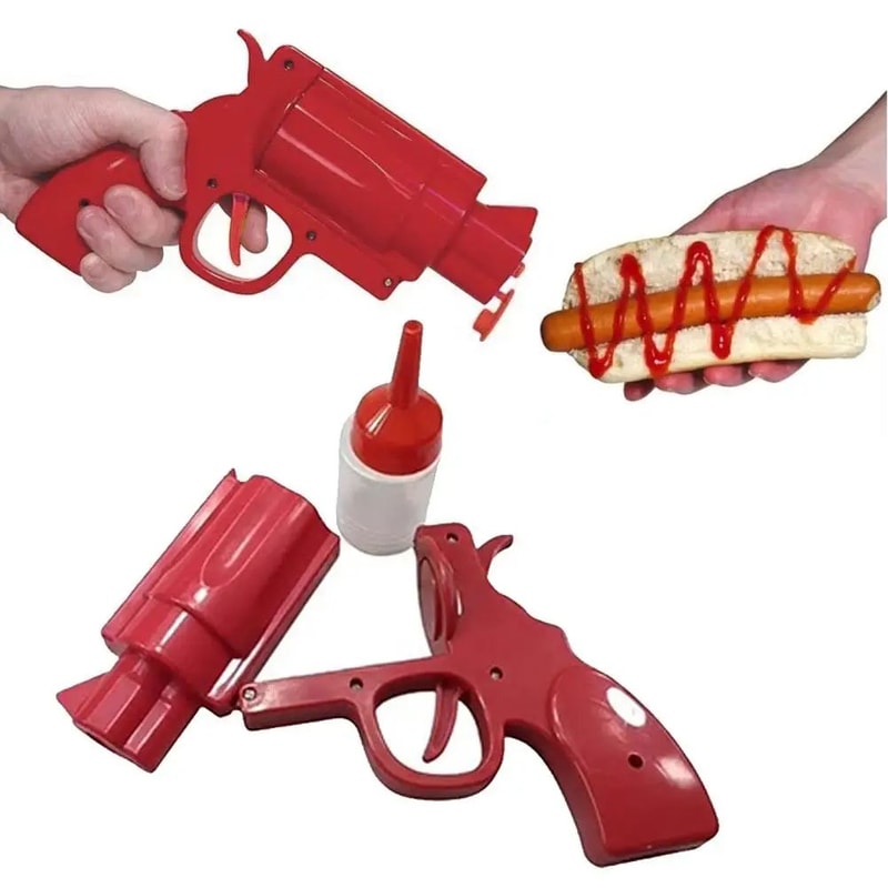 Creative Gun Style Sauce Bottle Condiment Dispenser 7