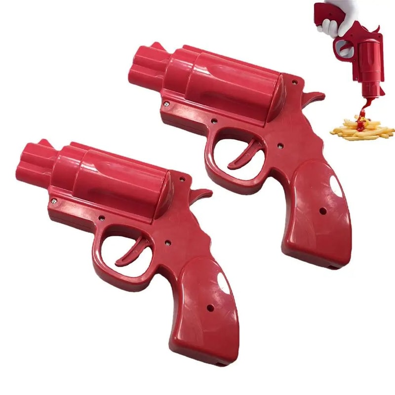 Creative Gun Style Sauce Bottle Condiment Dispenser 12