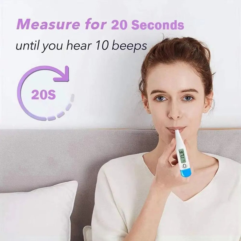 Digital LCD Thermometer For Oral And Armpit Use 12