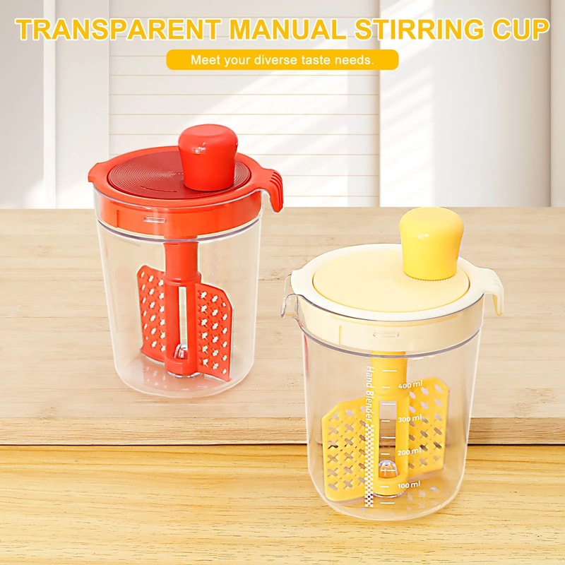 Manual Mixing Cup Bottle For Eggs And Salad Dressing 9