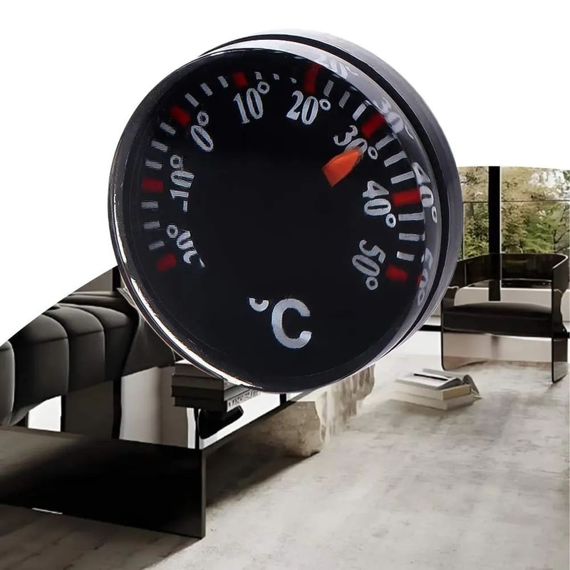 Mini Circular Waterproof Dial Thermometer 20mm 1