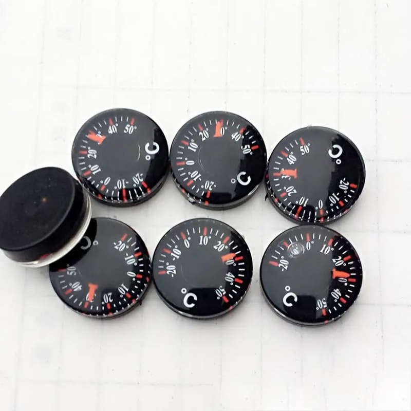 Mini Circular Waterproof Dial Thermometer 20mm 4