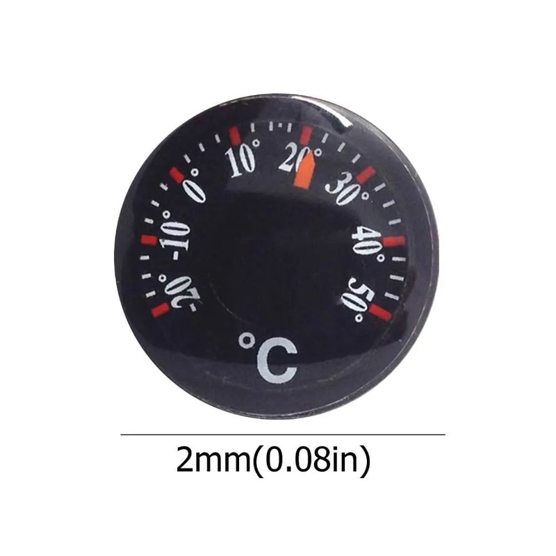 Mini Circular Waterproof Dial Thermometer 20mm 5