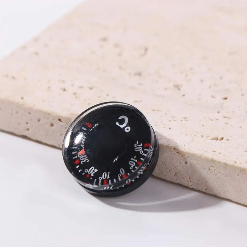 Mini Circular Waterproof Dial Thermometer 20mm 15