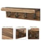 Farmhouse Rustic Wood Key Holder Wall Shelf With Hooks 3