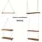 Wall Hanging Wooden Rope Shelf Flower Pot Rack 7
