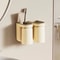 Wall Mounted Toothbrush Holder With Cup Organizer 2
