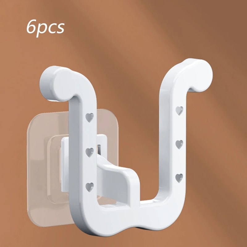 Wall Mounted U Shape Slipper Rack Bathroom Storage 7