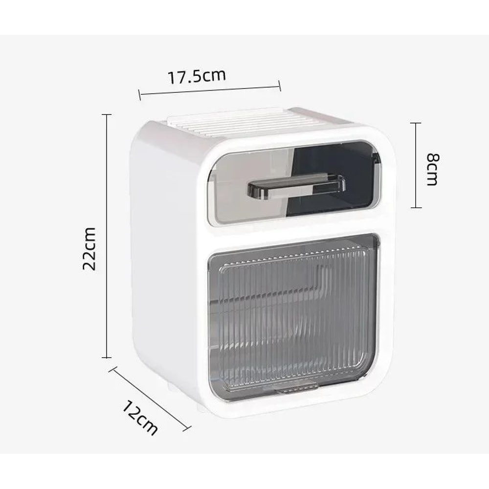 Wall Mounted Toilet Tissue Holder With Storage Rack 6