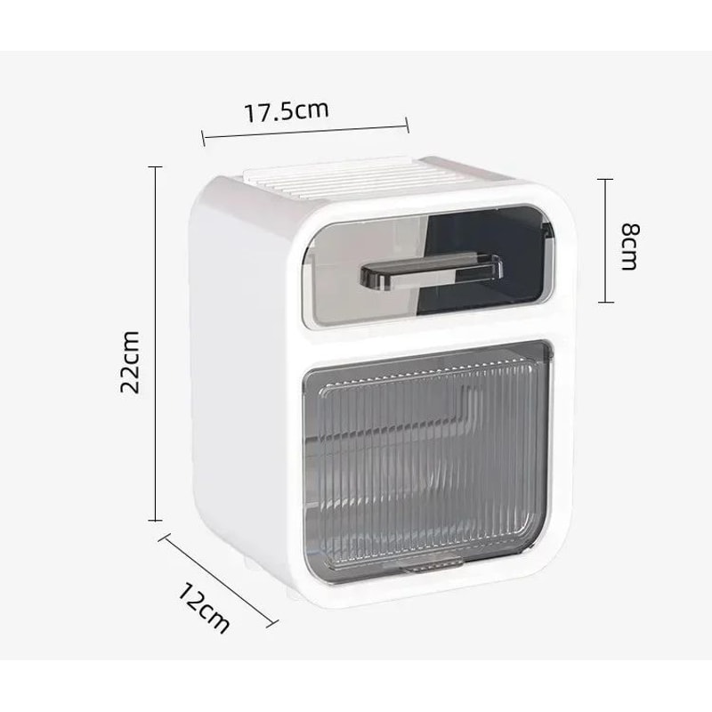 Wall Mounted Toilet Tissue Holder With Storage Rack 6